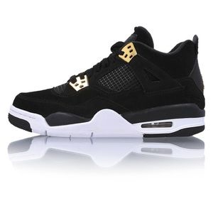 Air Jordan 4 RETRO BLACK Royalty Metallic Gold 6.5Y Nike Y6.5/Women 7-7.5 EUR 39